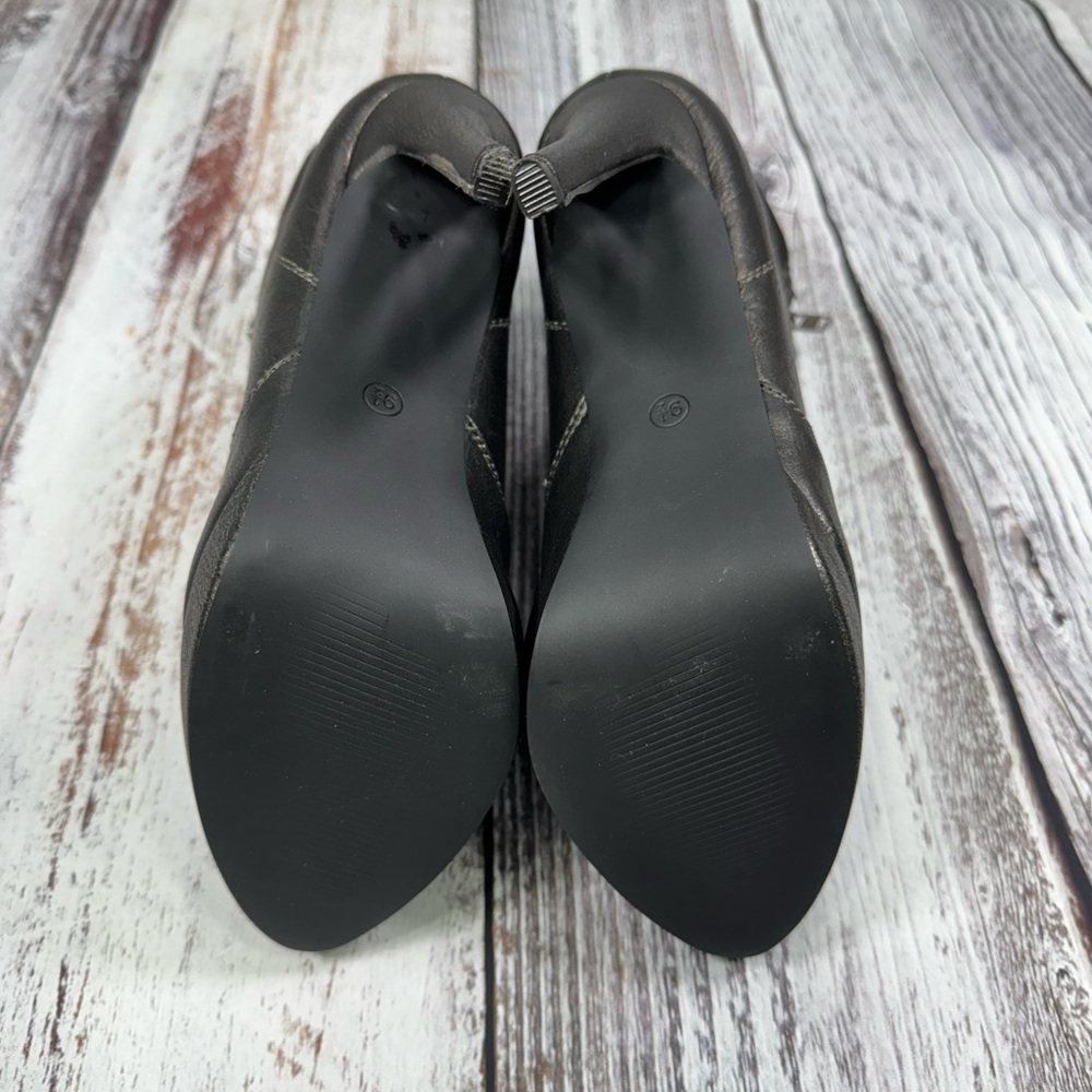 NWOT Madden Girl Black Heeled Boots with Lace-Up & Zippered Design Size 9.5 - Picture 6 of 11